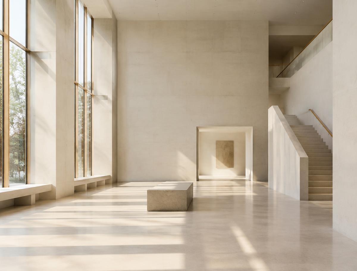 A light-filled architectural interior